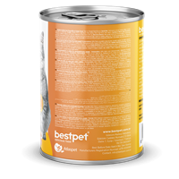 Bestpet Yetişkin Kediler İçin, Taze Tavuk Parça Etli Ve Soslu Yaş Mama 400 gr 3
