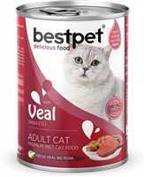 Bestpet Yetişkin Kediler İçin, Taze Geyik Parça Etli Ve Soslu Yaş Mama 400 gr 1