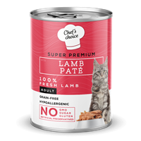 Chefs Choice Yetişkin Kediler İçin, Tahılsız, Hipoalerjenik, Kuzu Etli Ezme 400 gr 1