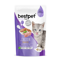 Bestpet Yavru Kediler İçin, Tahılsız, Jöle İçinde Tavuk Parça Etli Yaş Mama 85 gr 1