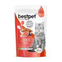 Bestpet Yetişkin Kediler İçin, Tahılsız, Jöle İçinde Somon Parça Etli Yaş Mama 85 gr 1