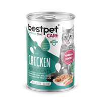 Bestpet Yetişkin Kediler İçin Tüy Yumağı Kontrolü Sağlayan Tavuk Eti Parçalı ve Soslu Mama 400 gr 1