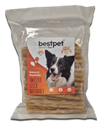 Bestpet Twisted Stick Naturals, %100 Doğal Deri Burgu Köpek Ödül Çubuğu 350 gr 1