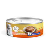 Chefs Choice Vet Line Yetişkin Kediler için Somon Balıklı & Ciğerli Ezme Yaş Mama 80 gr 1