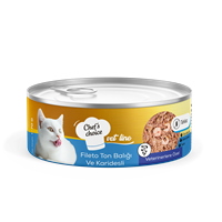 Chefs Choice Vet Line Fileto Ton Balıklı & Karidesli Yaş Kedi Maması 70 gr 1