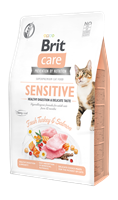 Brit Care Yetişkin Hassas Kediler İçin, Tahılsız, Hipoalerjenik, Taze Hindi Etli Ve Somonlu Kuru Mama 2 kg 1
