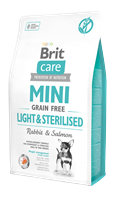 Brit Care Mini Irk Kısırlaştırılmış Köpekler İçin, Tahılsız, Hipoalerjenik Tavşan Etli Ve Somonlu Kuru Mama 2 kg 1