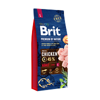 Brit Premium By Nature Büyük Irk Yetişkin Köpekler İçin, Tavuk Etli Kuru Mama 15 kg 1