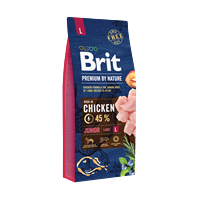 Brit Premium By Nature Büyük Irk Genç Köpekler İçin, Tavuk Etli Kuru Mama 15 kg 1