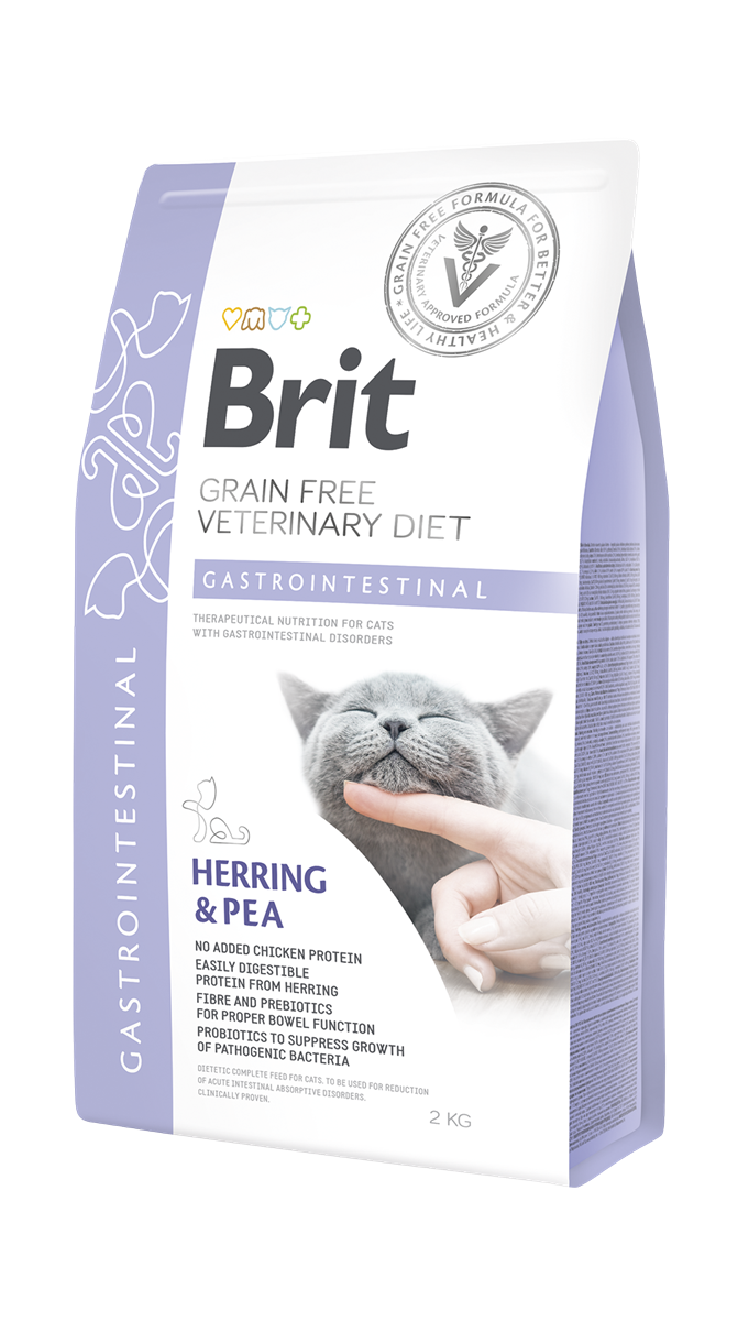 Brit Veterinary Diet Gastroıntestınal Rahatsızlıkları Olan Kediler İçin, Tahılsız, Ringa Balıklı Ve Bezelyeli Kuru Mama 2 kg 1