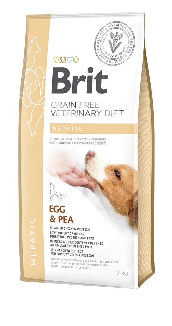 Brit Veterinary Diet Kronik Karaciğer Yetmezliği Rahatsızlığı Olan Köpekler İçin, Tahılsız, Yumurtalı Ve Bezelyeli Kuru Mama 12 kg 1