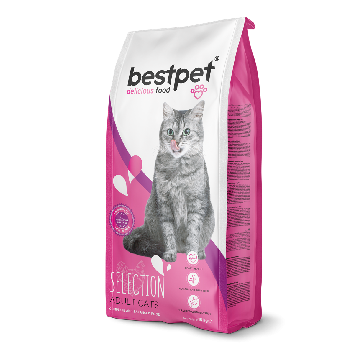 Bestpet Yetişkin Seçici Kediler İçin Tavuk Etli Kuru Mama 15 kg 1