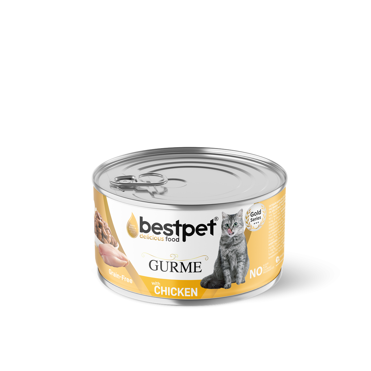 Bestpet Yetişkin Kediler İçin Tahılsız, Jöle İçinde Tavuk Etli Yaş Mama 85 gr 1