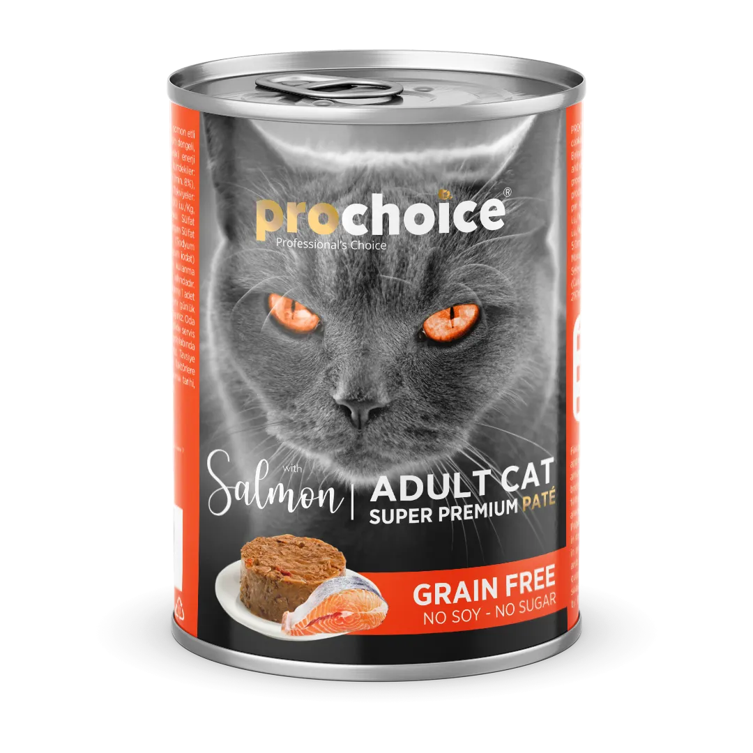 Prochoice Yetişkin Kediler İçin, Tahılsız, Somon Balıklı Ezme 400 gr 1