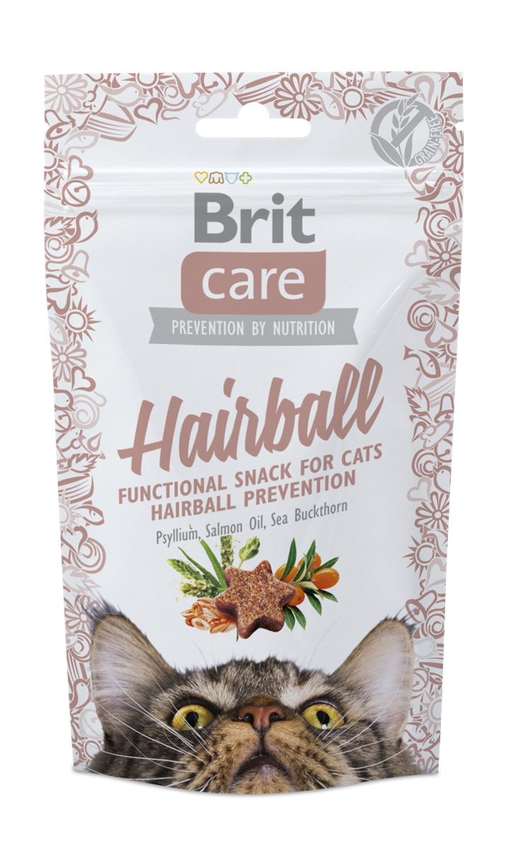 Brit Care Tüy Yumağı Engellemek İçin, Tahılsız, Fonksiyonel Kedi Ödülü 50 gr 1