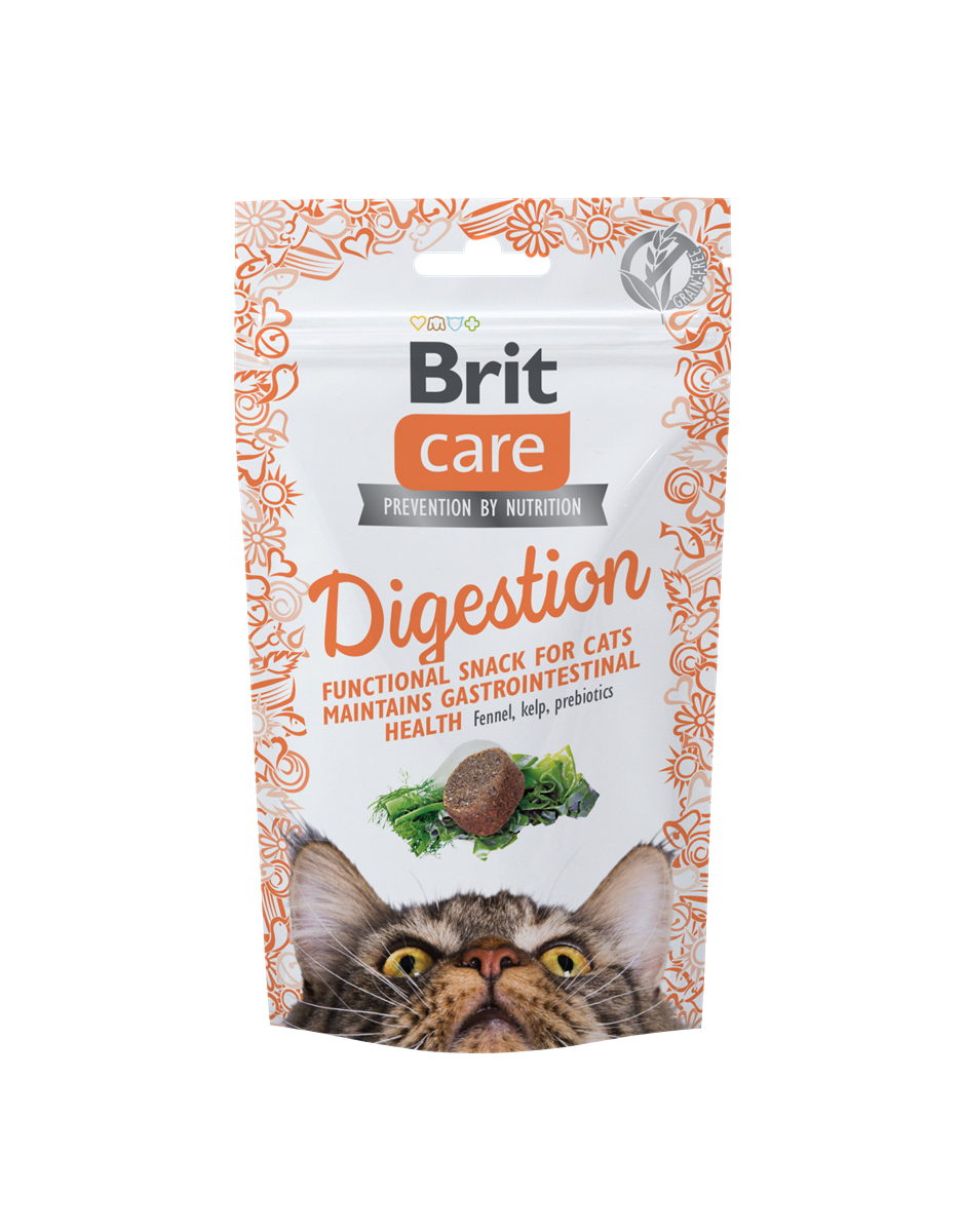 Brit Care Sindirim Sistemini Düzenlemek İçin, Tahılsız, Fonksiyonel Kedi Ödülü 50 gr 1