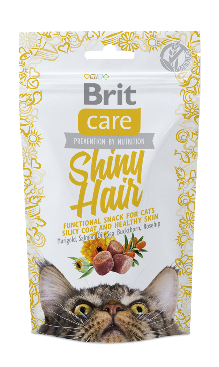 Brit Care Parlak Tüyler Ve Sağlıklı Cilt İçin, Tahılsız, Fonksiyonel Kedi Ödülü 50 gr 1