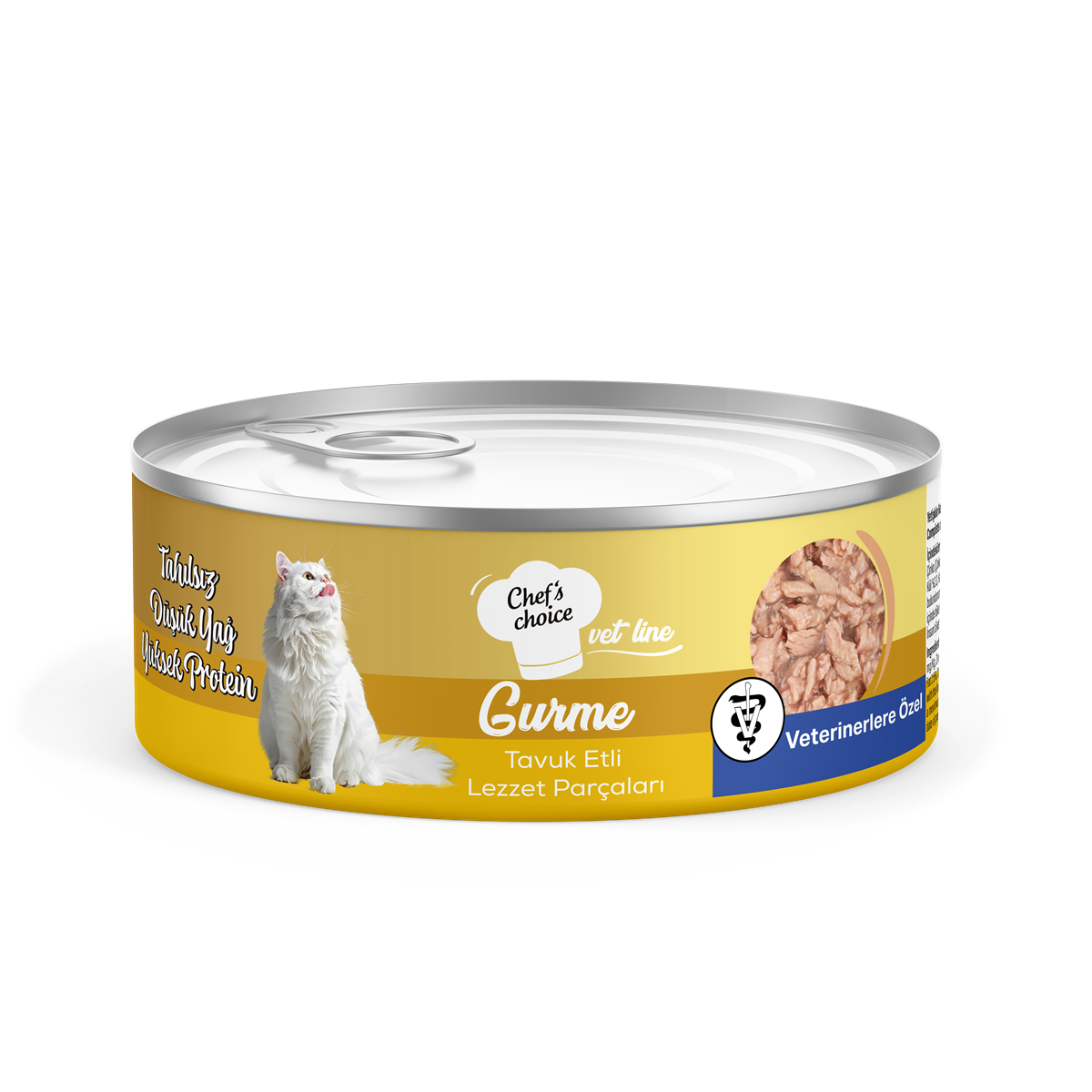 Chefs Choice Vet Line Gurme, Yetişkin Kediler için Soslu Tavuk Eti Parçacıklı Yaş Mama 85 gr 1