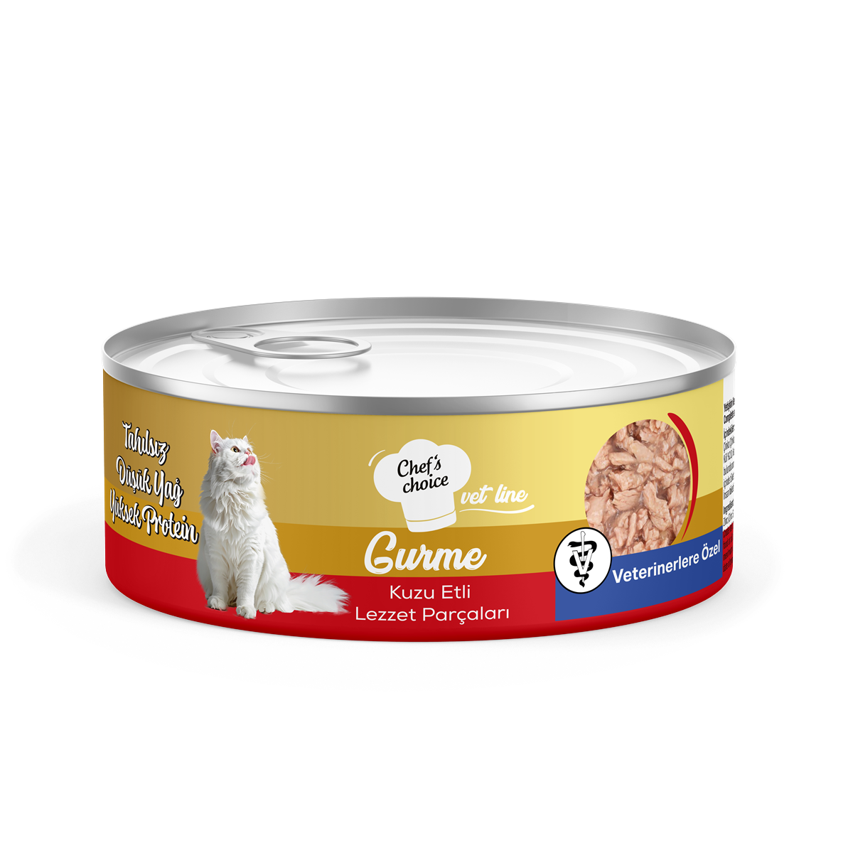 Chefs Choice Vet Line Gurme, Yetişkin Kediler için Soslu Kuzu Eti Parçacıklı Yaş Mama 85 gr 1