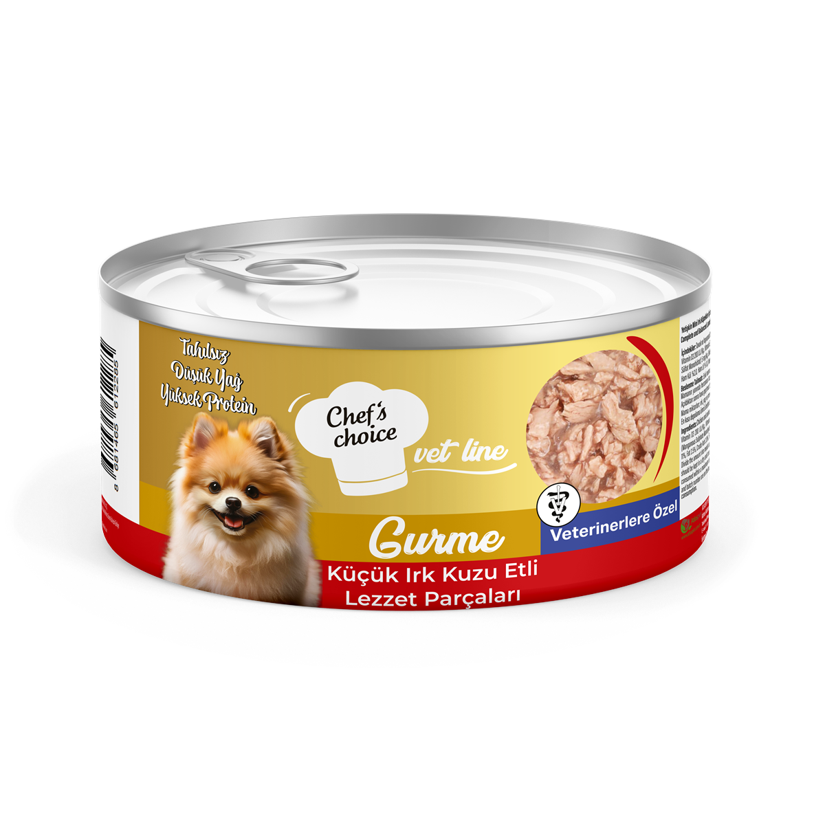 Chefs Choice Vet Line Gurme, Mini Irk Köpekler için Soslu Kuzu Eti Parçacıklı Yaş Mama 200 gr 1
