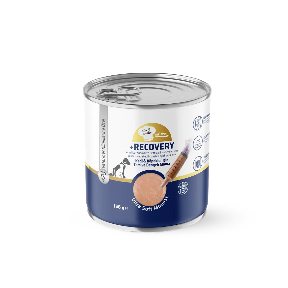 Chefs Choice Vet Line Recovery, Ameliyat Sonrası İştahsız Kedi & Köpekler İçin Tam ve Dengeli Mama 156 gr 1