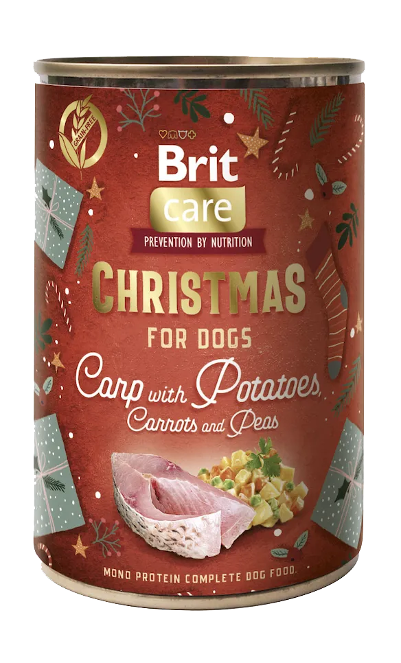 Brit Care Mono Protein Carp, Yetişkin Köpekler için Sazan Balıklı, Patatesli, Havuçlu & Bezelyeli Yaş Mama 400 gr 1