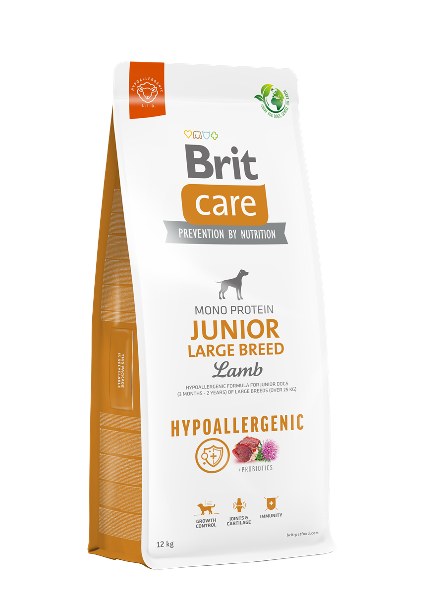 Brit Care Büyük Irk Genç Köpekler İçin, Tek Proteinli, Hipoalerjenik, Kuzu Etli Kuru Mama 12 kg 1