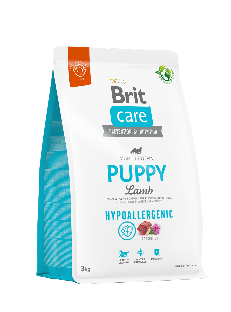 Brit Care Yavru Köpekler İçin Tek Proteinli, Hipoalerjenik, Kuzu Etli Kuru Mama 3 kg 1