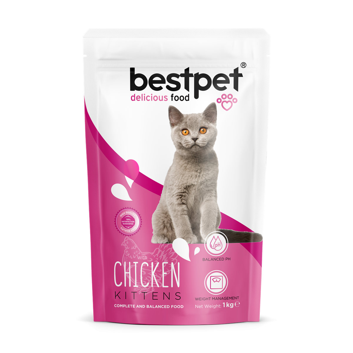 Bestpet Yavru Kediler İçin, Tavuk Etli Ve Pirinçli Kuru Mama 1 kg 1