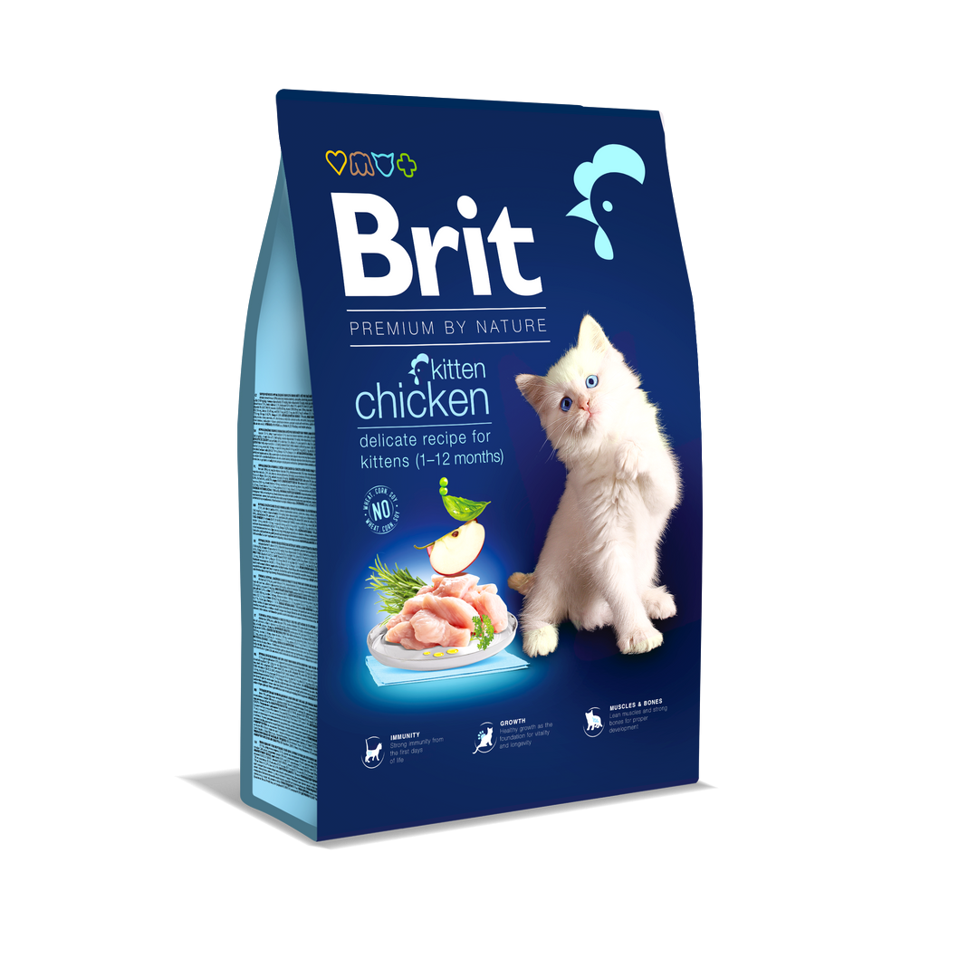 Brit Premium By Nature Yavru Kediler İçin, Tavuk Etli Kuru Mama 8 kg 1