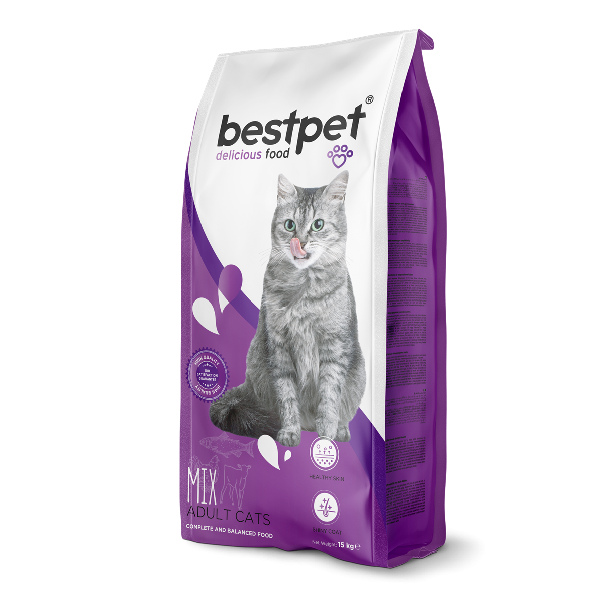 Bestpet Yetişkin Kediler İçin Tavuklu Kuzulu ve Balıklı Mix Kedi Maması 15 Kg 1