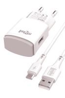 Mytell Type C MY-C10 Thunder 2in1 2000 mAh Charging Set Beyaz Gri - 1