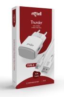 Mytell Type C MY-C10 Thunder 2in1 2000 mAh Charging Set Beyaz Gri - 3