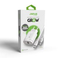 Jopus Universal Type C JO-QU01 Grow 2in1 QC 22.5W  Sarj Seti Beyaz - 1