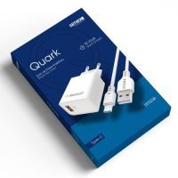 Simex Universal Type C SPS-04 Quark 2in1  Qualcomm 3.0 18W Sarj Seti Beyaz - 1