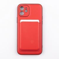 Jopus iPhone 12 JS-275 Gravity Cüzdanli Silikon Kilif Kirmizi - 22