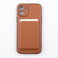 Jopus iPhone 12 JS-275 Gravity Cüzdanli Silikon Kilif Kahverengi - 12