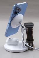 Simex Apple Wireless Dock SPS-05 Triplo 3 lü   Sarj Cihazi Beyaz - 5