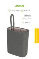 Jopus Libra   Radyolu  Bluetooth Hoparlör Gri - 12