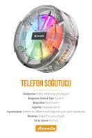 Azeada AZ-X01 Universal  Soğutma Fanı Siyah - 5