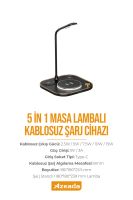 Azeada  PD-X3 5in1 15 Watt Sarj Cihazi Siyah - 5