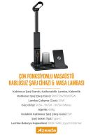 Azeada  PD-X5 Wireless Magsafe ışıklı 15 Watt Sarj Cihazi Siyah - 5