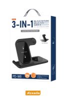 Azeada  PD-W8 Wireless Magsafe 3in 1 15 Watt Sarj Cihazi Siyah - 2