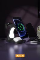 Azeada  PD-W9 Wireless Magsafe 4in 1 Sarj Cihazi Siyah - 4