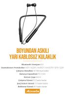 Azeada PD-BN104 Boyun Askılı    Bluetooth Kulaklık Siyah - 5
