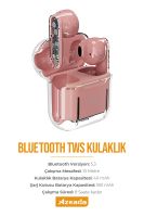 Azeada PD-BT122 TWS    Bluetooth Kulaklık Pembe - 10