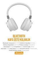 Azeada PD-BH400 Kulaküstü    Bluetooth Kulaklık Beyaz - 10