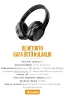 Azeada AZ-BH01 Kulaküstü    Bluetooth Kulaklık Siyah - 5