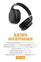 Azeada PD-BH500 Kulaküstü    Bluetooth Kulaklık Siyah - 5