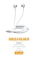 Azeada AZ-E01 Lightning  Mikrofonlu Kulaklik Beyaz - 5